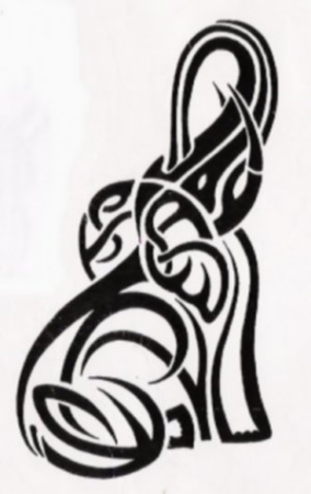 Tribal elephant tattoo